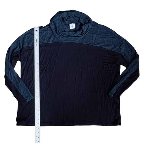 Cabi Women’s Sz L Gray Black Cozy Cowl Pullover Top Soft Stretch Knit Joan - Picture 10 of 15